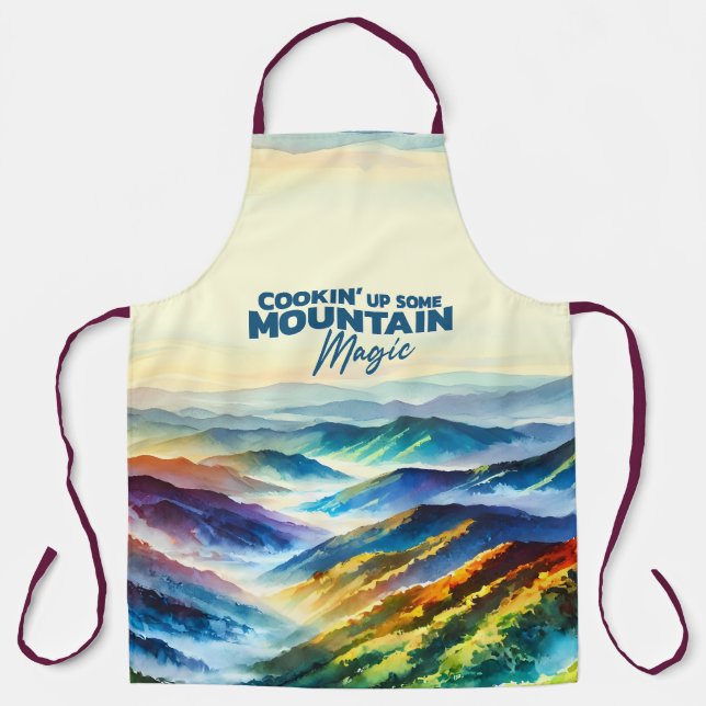 Cooking Up Some Mountain Magic Apron (Front)