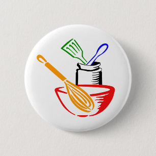 Cooking Utensils 6 Cm Round Badge