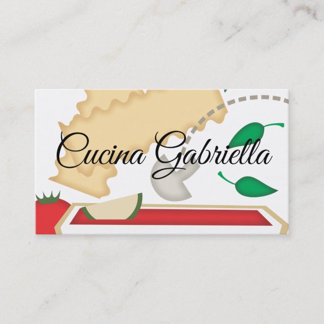Cooking vegetarian vegetable lasagne food busin... business card (Front)