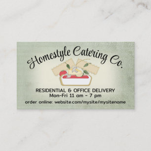 Cooking vegetarian vegetable lasagne food busin... business card