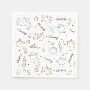 Cooking Well With Love Pattern Napkin
