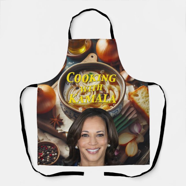 Cooking With Kamala Apron (Front)