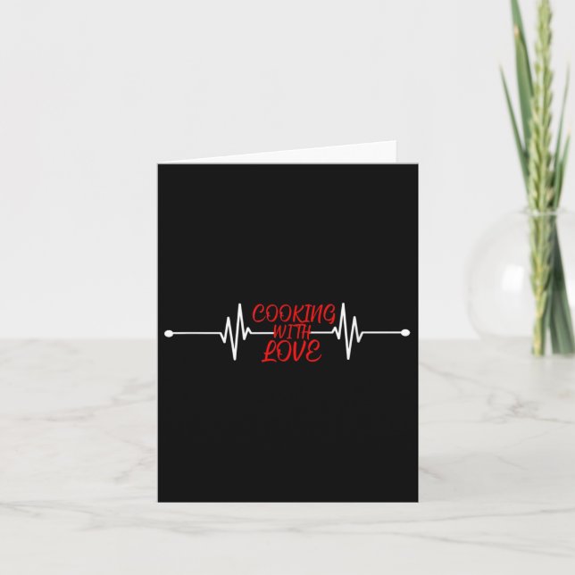 Cooking With Love Funny Cooking Chef Gift  Card (Front)