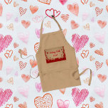 Cooking With Love Heart Memory Apron<br><div class="desc">Cooking with love heart apron was designed to remember the days when my grandchildren were young I had six girls and one boy! They all loved to crack the eggs, and when we got finished with all threw imaginary love into what we were making! They are all wonderful cooks now!...</div>