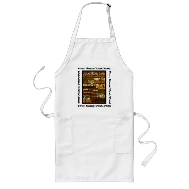 Cooking with Love Word-Art - Personalise Apron (Front)