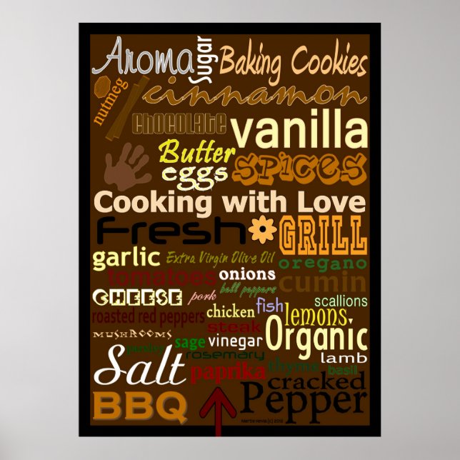 Cooking with Love WordArt™ Poster (Front)