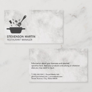Cooking with Spices   Marble Business Card