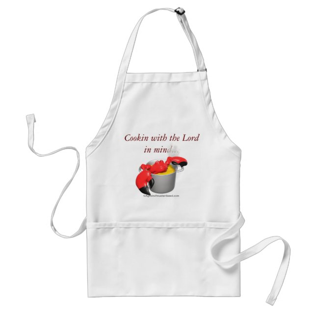 Cooking with The Lord in mind Christian Standard Apron (Front)
