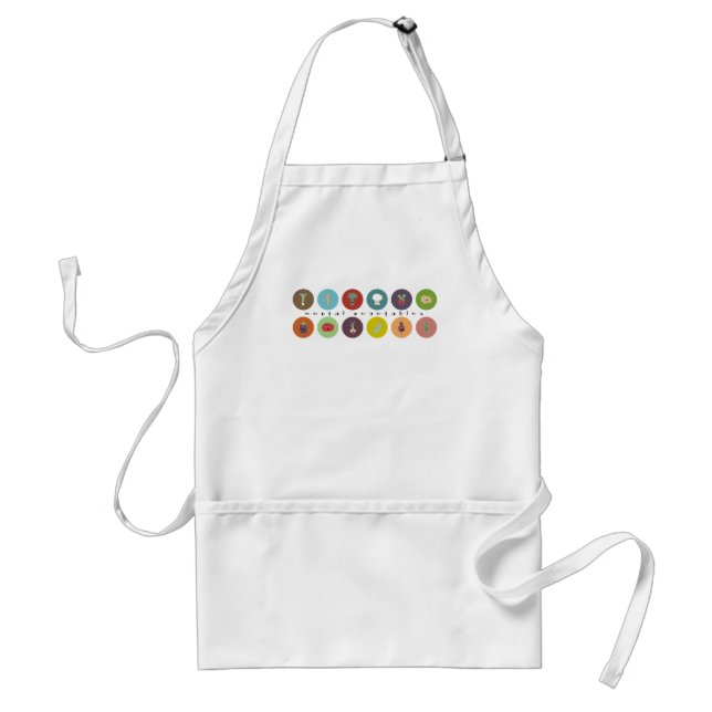 cooking with the mental vegetables standard apron (Front)