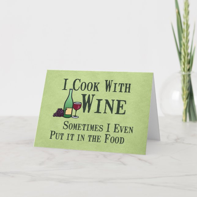 Cooking with Wine Card (Front)