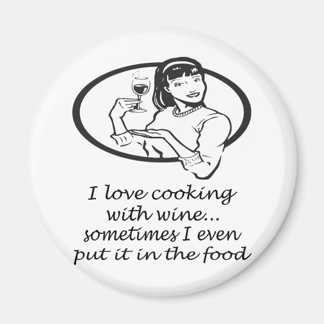 Cooking With Wine Magnet (Front)