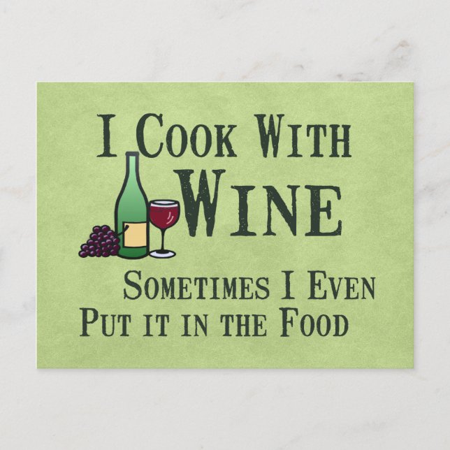 Cooking with Wine Postcard (Front)