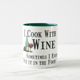 Cooking with Wine Two-Tone Coffee Mug