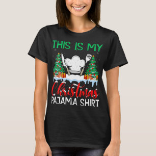 Cooking Xmas Pajama Chef Cook Cooking Lover Christ T-Shirt