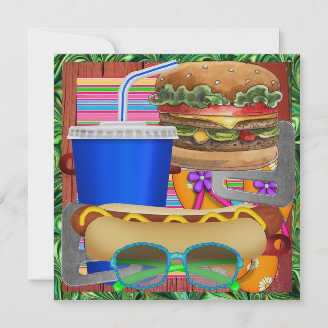 Cookout - BBQ - No Beer Version! SRF Invitation (Front)