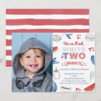 Cookout Stars and Stripes 2nd Birthday Party Photo