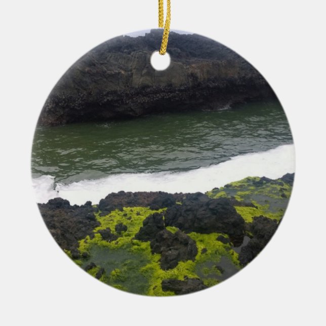 Cook's Chasm, Cape Perpetua, OR Ceramic Tree Decoration (Front)