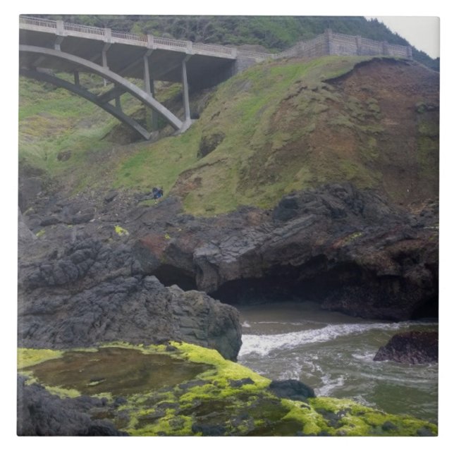 Cook's Chasm, Cape Perpetua, OR Tile (Front)