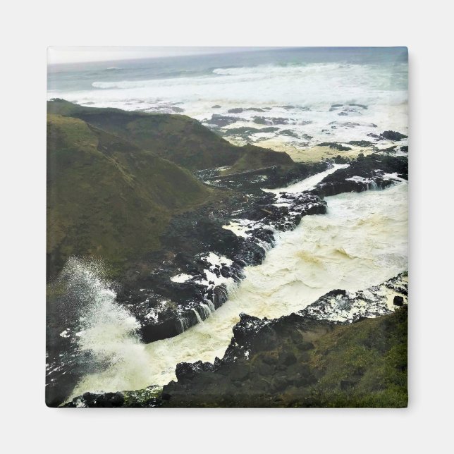 Cook's Chasm, Cape Perpetua, Oregon Coast Magnet (Front)
