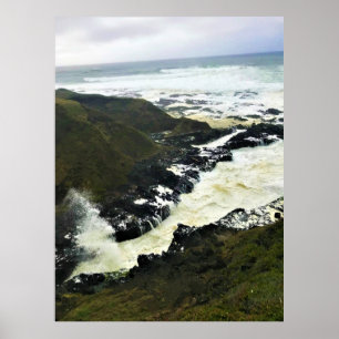 Cook's Chasm, Cape Perpetua, Oregon Coast Poster