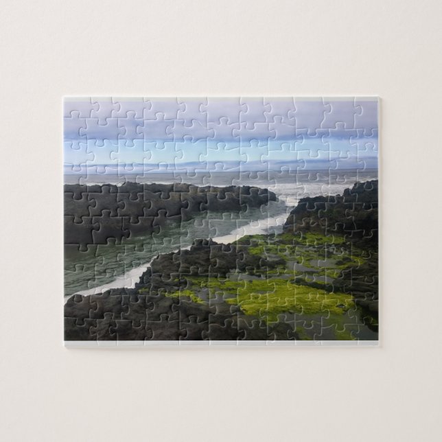 Cook's Chasm, Cape Perpetua, Oregon Jigsaw Puzzle (Horizontal)