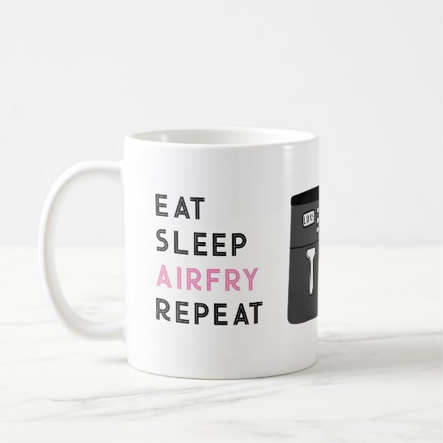 Cooks Eat Sleep Airfry Repeat Coffee Mug (Left)