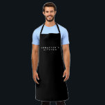 Cook's Kitchen Simple Black & White Make Your Own Apron<br><div class="desc">Cook's kitchen apron features a simple black and white design. Designed as a template and shown with your name's kitchen in simple modern font,  you can personalise using the fields provided or use the "message" button to contact the designer for help.</div>