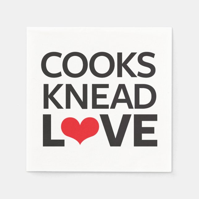 Cooks Knead Love Napkin (Front)