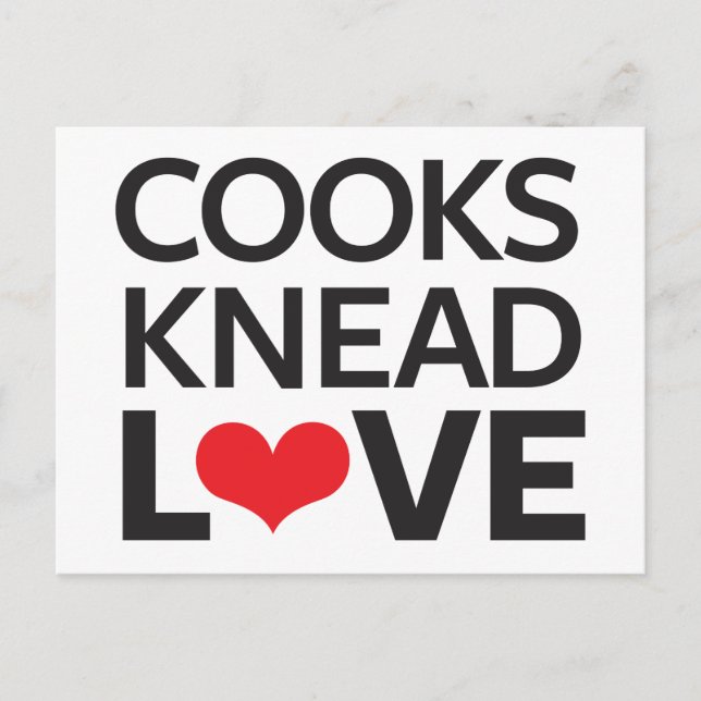 Cooks Knead Love Postcard (Front)