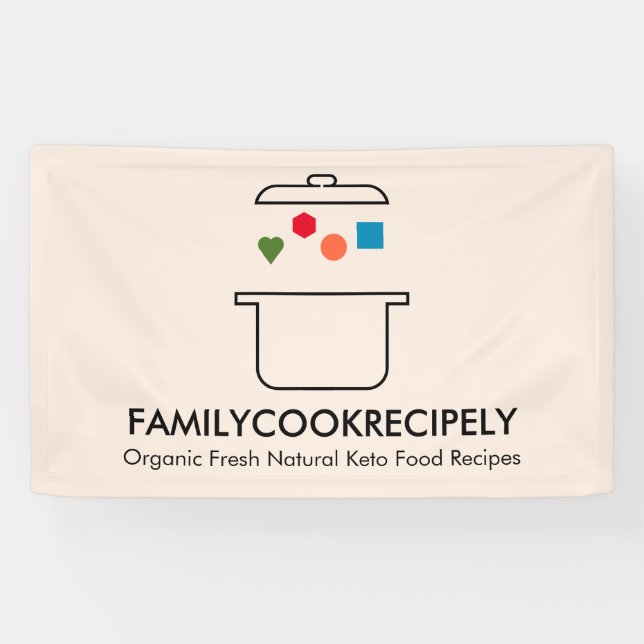Cooks pot geometric food inside keto banner (Horizontal)