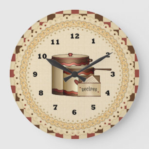 Cookware Kitchen fun wall clock