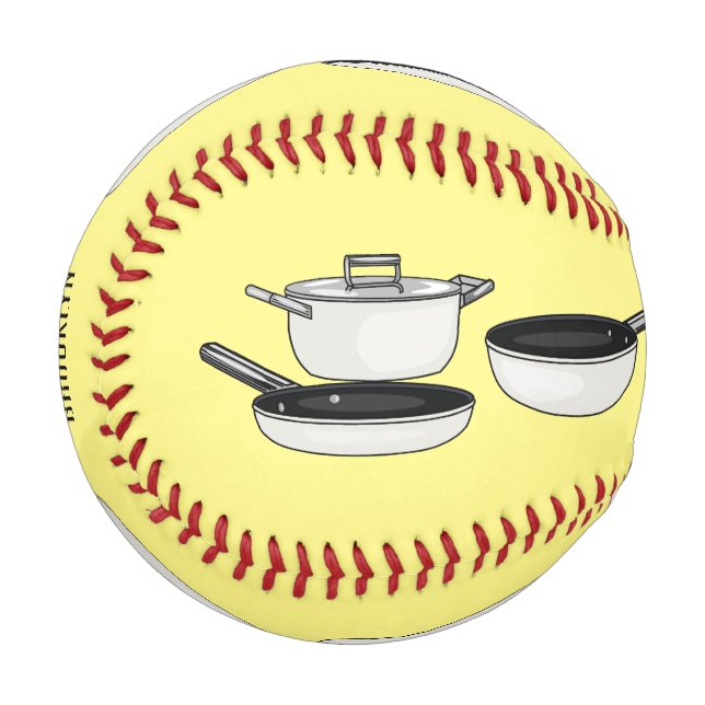 Cookware sets cartoon illustration baseball (Front Left)
