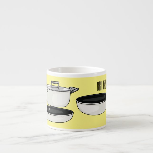 Cookware sets cartoon illustration espresso cup (Front)