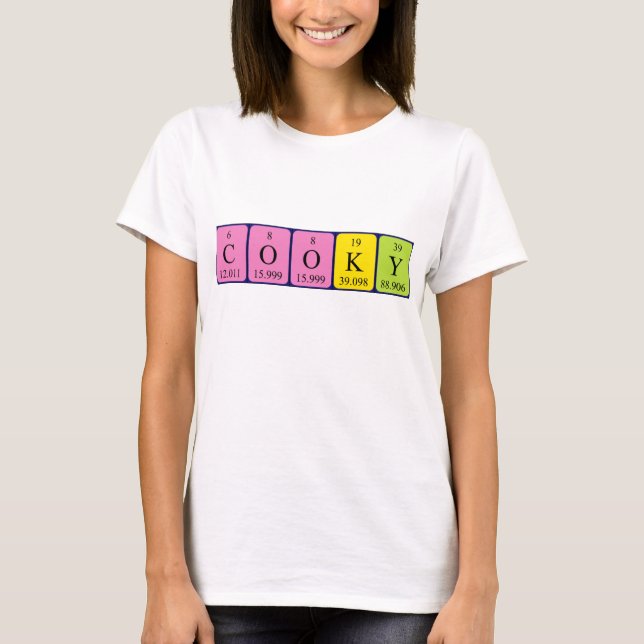 Cooky periodic table name shirt (Front)