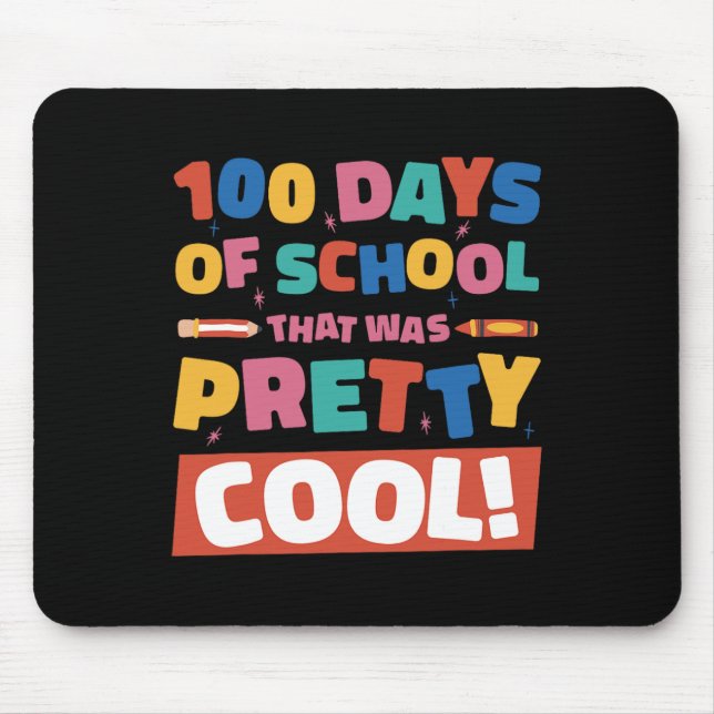 Cool 100 Days Of School 100th Day Students Boys Gi Mouse Mat (Front)
