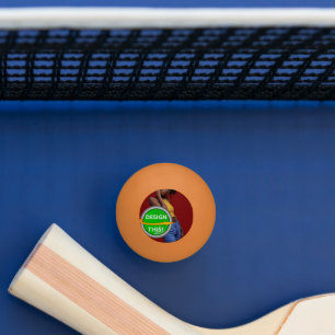 COOL! 1 Star Ping Pong Ball - Orange - Custom