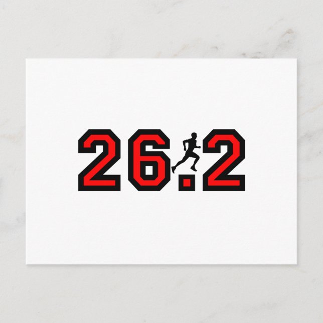 Cool 26.2 marathon postcard (Front)