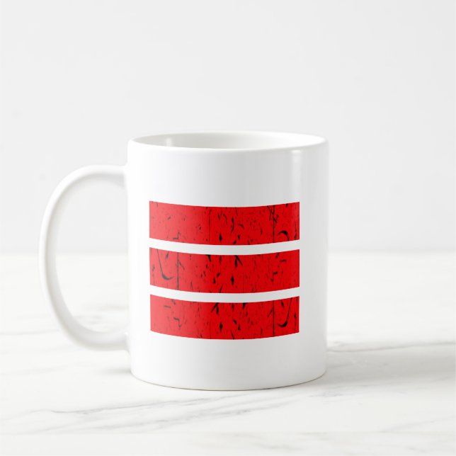 Cool 3 Line Symbol | Uniformity & Harmony Colourfu Coffee Mug (Left)