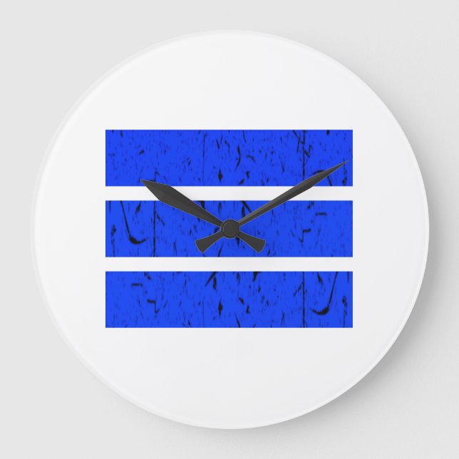 Cool 3 Line Symbol | Uniformity & Harmony Colourfu Large Clock (Front)