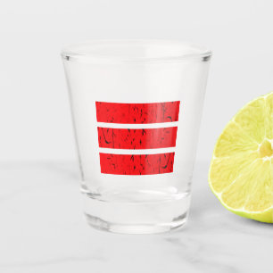 Cool 3 Line Symbol   Uniformity & Harmony Colourfu Shot Glass