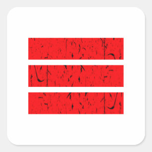 Cool 3 Line Symbol Uniformity & Harmony Colourfu Square Sticker