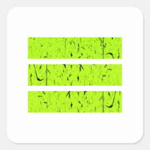 Cool 3 Line Symbol Uniformity & Harmony Colourfu Square Sticker