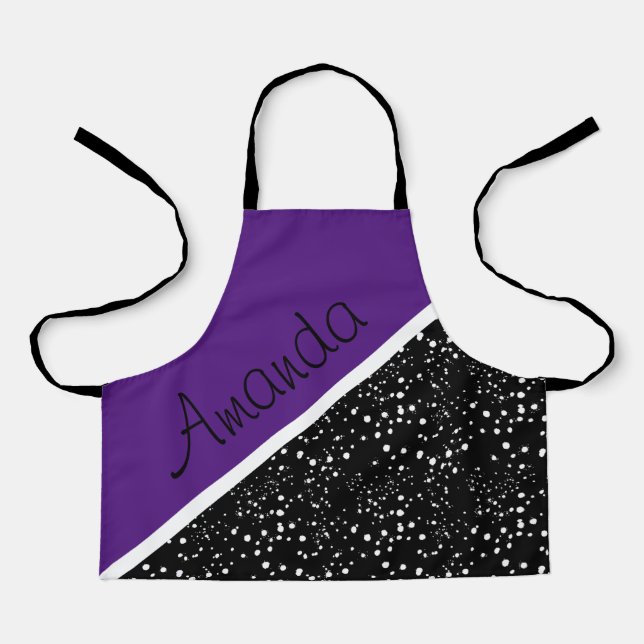 Cool 3 tone design personalised apron (Front)