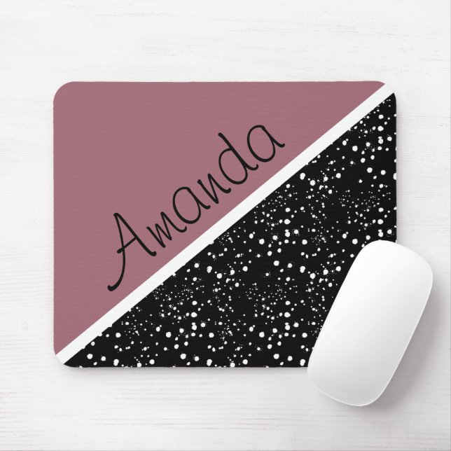 Cool 3 tone design personalised mouse mat (With Mouse)