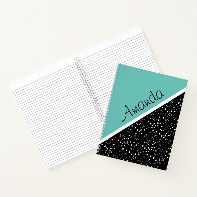 Cool 3 tone design personalised notebook (Inside)