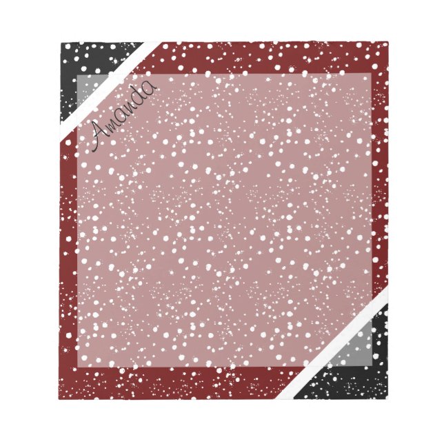 Cool 3 tone design personalised notepad (Front)