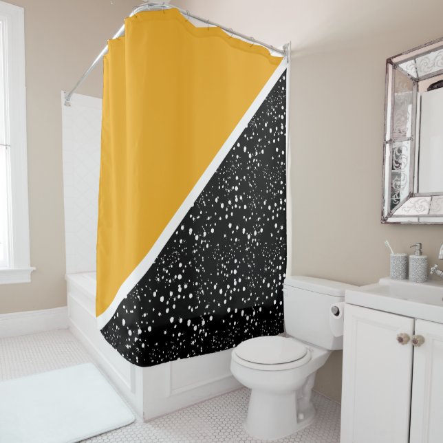 Cool 3 tone design  shower curtain (In Situ)