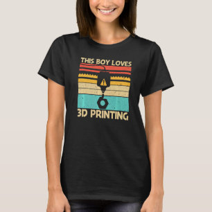 Cool 3D Print For Boys Men 3D Printer Printing T-Shirt