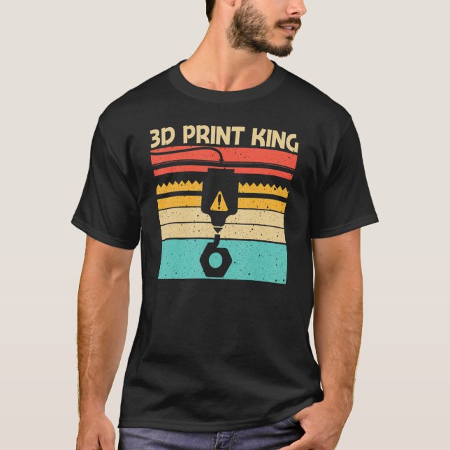 Cool 3d Print For Men Boys 3d Printer  Printing T-Shirt (Front)