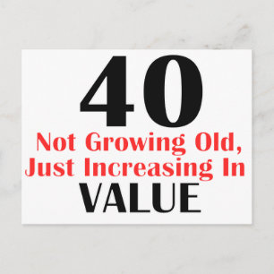COOL 40 YEARS OLD BIRTHDAY DESIGNS POSTCARD